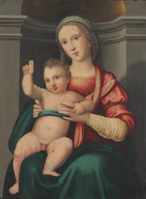 antonio-del-ceraiolo-1520-madonna-i-dziecko-w-niszowej-sztuce-druk-reprodukcja-dzieł sztuki-sztuka-ścienna-id-aupcvrg20