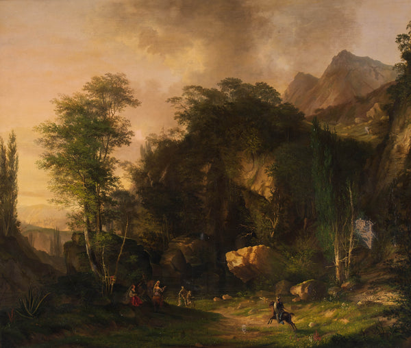 unknown-artist-mountain-landscape-with-knights-of-art-print-fine-art-reproduction-wall-art-id-aupy9clxs