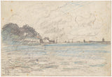 adolf-le-comte-1860-face-à-l'eau-woudrichem-art-print-fine-art-reproduction-wall-art-id-aurtug2wx