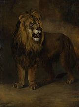pieter-gerardus-van-os-1808-ett-lejon-från-menageriet-av-kung-louis-napoleon-1808-konsttryck-fin-konst-reproduktion-väggkonst-id-ausazd9si