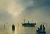 josef-carl-Berthold-Puttner-1857-natt-tur-in-the-lagunen-art-print-fine-art-gjengivelse-vegg-art-id-autiv7t9f