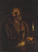 亞當·德科斯特一個老人拿著蠟燭和玻璃藝術印刷品美術複製品牆藝術 id-autzzh2ib