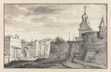 未知 1650 城墙景观和城市吊桥艺术印刷精美艺术复制品墙艺术 id-auvdrz5l5