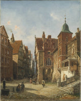 威廉·冯·汉诺-1870-汉堡街建筑研究艺术印刷美术复制品墙艺术 id-auvszan7t