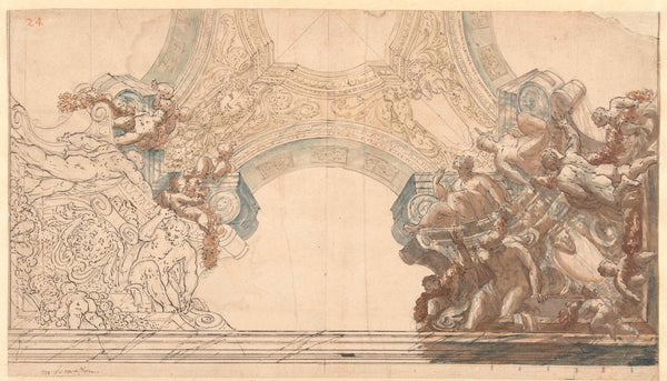 mattheus-terwesten-1680-design-for-a-ceiling-of-michelangelo-eske-figures-and-art-print-fine-art-reproduction-wall-art-id-auwoc5fjy