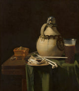 彼得·範·安拉特-1658-靜物與陶器壺和粘土管藝術印刷精美藝術複製品牆壁藝術 id-aux81f930