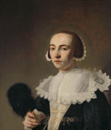 pieter-dubordieu-1637-porträtt-av-en-kvinna-konsttryck-finkonst-reproduktion-väggkonst-id-auxf619pb