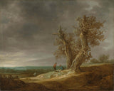 јан-ван-гоиен-1641-пејзаж-са-два-храстова-арт-принт-фине-арт-репродуцтион-валл-арт-ид-аукфв3ие3