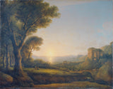 lorenz-adolf-schonberger-1804-the-bay-of-baiae-at-hoàng hôn-nghệ thuật-in-mỹ-nghệ-sinh sản-tường-nghệ thuật-id-auxg6qc65
