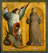 juan-de-flandes-1505-święci-michał-i-franciszek-artystyka-reprodukcja-sztuki-sztuki-ściennej-id-auyzzk47t