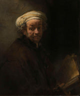 rembrandt-van-rijn-1661-apostol kimi avtoportret-paul-art-print-incəsənət-reproduksiya-divar-art-id-auzezepdg
