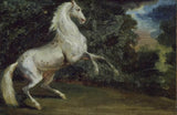 jean-louis-andre-theodore-gericault-1812-prancing-häst-konst-tryck-fin-konst-reproduktion-väggkonst-id-auzkivxsj
