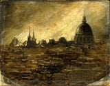 Jules-Girardet-1871-公社之火-24 年 1871 月 XNUMX 日-艺术印刷品美术复制品墙壁艺术
