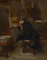 Ernest-Meissonier-1855-en-maler-art-print-fine-art-gjengivelse-vegg-art-id-av12p50zk