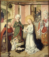 maitre-du-retable-de-saint-barthelemy-1475-a-gyermek-művészet-nyomtatás-képzőművészet-reprodukció-fal-művészet imádata
