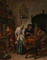 jan-havicksz-steen-1660-interior-with-a-woman-feeding-a-parrot-known-as-the-art-print-fine-art-reproduction-wall-art-id-av23z7bfw