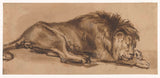 onbekend-1648-liggende-leeuw-rechts-kunstprint-fine-art-reproductie-muurkunst-id-av25gov9w