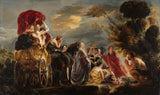 雅各布·乔丹（Jacob-Jordaens）I-1630与奥德修斯和纳西卡的会议艺术印刷精美的艺术复制品墙壁艺术ID Av32sa9fz