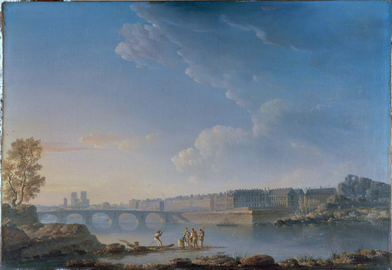 alexandre-jean-noel-1780-le-pont-de-la-tournelle-ile-saint-louis-the-island-louviers-art-print-fine-art-reproduction-wall-art