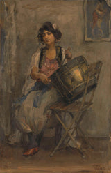 isaac-israels-1890-the-lady-tay trống-art-print-fine-art-reproduction-wall-art-id-av3v7xpz9