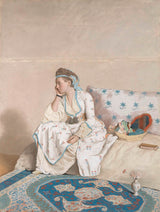 jean-etienne-liotard-1756-portræt-af-marie-fargues-kone-af-kunstneren-kunsttryk-fin-kunst-reproduktion-vægkunst-id-av58dqxm3