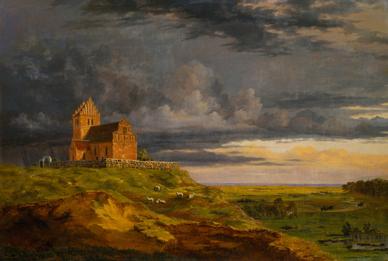 thorald-laessoe-1839-valloby-chruch-zealand-art-print-fine-art-reproduction-wall-art-id-av5pof6xf