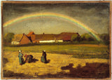 儒勒·布列塔尼 1855 年彩虹天空庫里埃藝術印刷美術複製品牆壁藝術