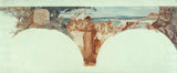 费尔南德·科尔蒙（Fernand-cormon）1889年素描为酒店信件，沙龙，巴黎，巴黎，历史，写作，古代，时代，艺术，印刷，精美的艺术，复制品，壁画，艺术