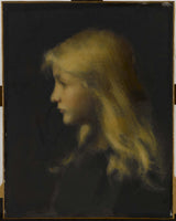 jean-jacques-henner-1900-ragazza-bionda-stampa-d'arte-riproduzione-d'arte-arte da parete