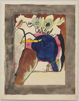 Wassily Kandinsky-design-for-the-cover-of-the-almanacder-Blaue Reiter - Art print-fine-art-reprodukčnej-wall-art-id-av9fow0no