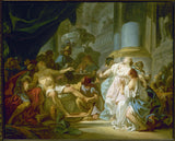 jacques-louis-david-1773-śmierć-seneki-sztuka-druk-reprodukcja-dzieł sztuki-ścienna