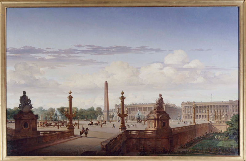jean-charles-geslin-1846-place-de-la-concorde-to-the-terrace-of-the-waterfront-king-louis-philippe-crosses-the-square-drive-art-print-fine-art-reproduction-wall-art