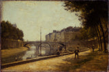 stanislas-lepine-1880-the-pont-saint-michel-konst-tryck-fin-konst-reproduktion-vägg-konst