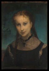 gustave-ricard-1870-ritratto-della-contessa-di-monfort-stampa-d'arte-riproduzione-d'arte-arte da parete