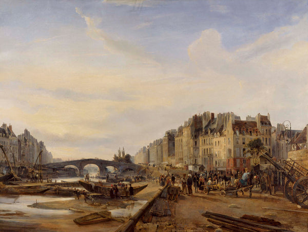 charles-louis-mozin-1827-the-pont-marie-and-st-paul-harbor-art-print-fine-art-reproduction-wall-art