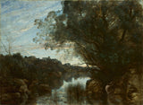 Jean-Baptiste-Camille-Corot-1865-souvenir-of-the-omgivelser-of-innsjøen Nemi-art-print-fine-art-gjengivelse-vegg-art-id-avaqjkr09