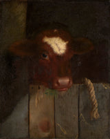 威廉·梅里特追逐1869年家庭牛犊头艺术打印精细艺术复制墙艺术id-avbf7w1nm