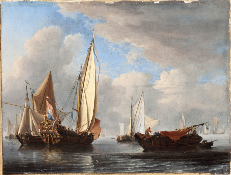 willem-van-de-velde-the-younger-1671-a-yacht-and-other-vessels-in-a-calm-art-print-fine-art-reproduction-wall-art-id-avbv7udve