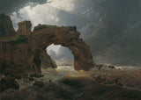 Joseph-rebell-1819-sea-storm-at-the-arco-di-Miseno-at-Miliscola utseende-mot-Nisida-art-print-fine-art-gjengivelse-vegg-art-id-avci5z1a9