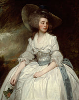 喬治·羅姆尼-1787-弗朗西斯-羅素夫人-藝術印刷-美術複製品-牆藝術-id-avd1w9ar9