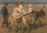 isaac-israels-1890-æsel-rider-på-stranden-kunst-print-fine-art-reproduction-wall art-id-avecg0rp8