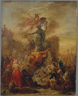 ecole-francaise-1789-alegoria-da-liberdade-nas-ruínas-da-bastilha-impressão-arte-impressão-de-belas-artes-reprodução-arte-de-parede