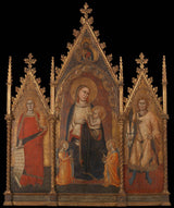 andrea-di-cione-Orcagna-1350-triptichon-az-szűz-és gyermek-és szentek-Mary-art-print-fine-art-reprodukció fal-art-id-avfec28uj