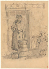 jozef-israels-1834-kjernende-kvinde-med-barn-kunsttryk-fin-kunst-reproduktion-vægkunst-id-avglw1n9g