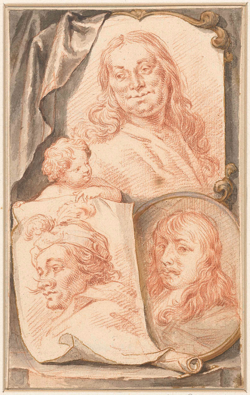 jacob-houbraken-1708-composition-of-portraits-of-various-artists-art-print-fine-art-reproduction-wall-art-id-avgqix9os