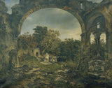 joseph-selleny-1847-öde-kyrkogård-konst-tryck-fin-konst-reproduktion-väggkonst-id-avhoyycki