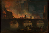 讓-巴蒂斯特-弗朗索瓦-吉尼利翁-1772-1772 年迪厄酒店的火災-藝術印刷品美術複製品牆壁藝術
