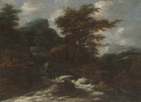 jacob-salomons-z-ruysdael-1660-krajobraz-z-wodospadami-sztuka-druk-reprodukcja-dzieł sztuki-sztuka-ścienna-id-avjajyjc5