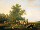 雅各布·范·史翠（Jacob Van Van Strij）1800挤奶时间艺术印刷精美艺术复制品墙艺术ID Avk4p4eir
