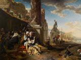 Jan-weenix-1667-частина-забави-мистецтво-друк-образотворче мистецтво-відтворення-настінне мистецтво